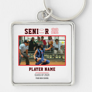 Custom Baseball Senior Night Photo Keychain