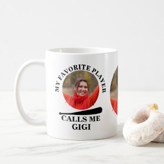 Custom baseball shape photo my favorite baseball coffee mug