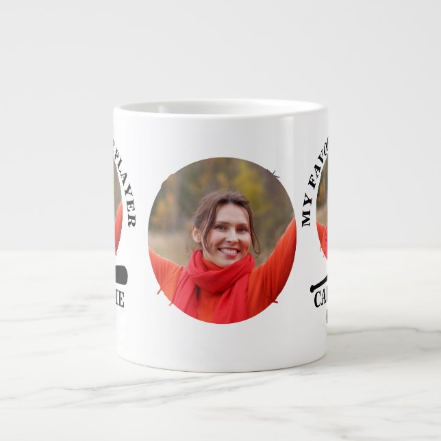 Custom baseball shape photo my favorite baseball giant coffee mug (Front)