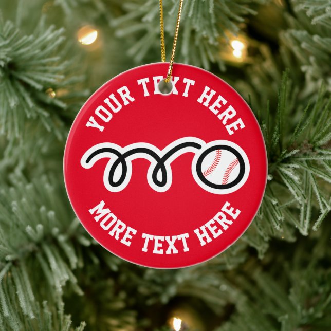 Custom baseball sports Christmas tree ornament (Tree)