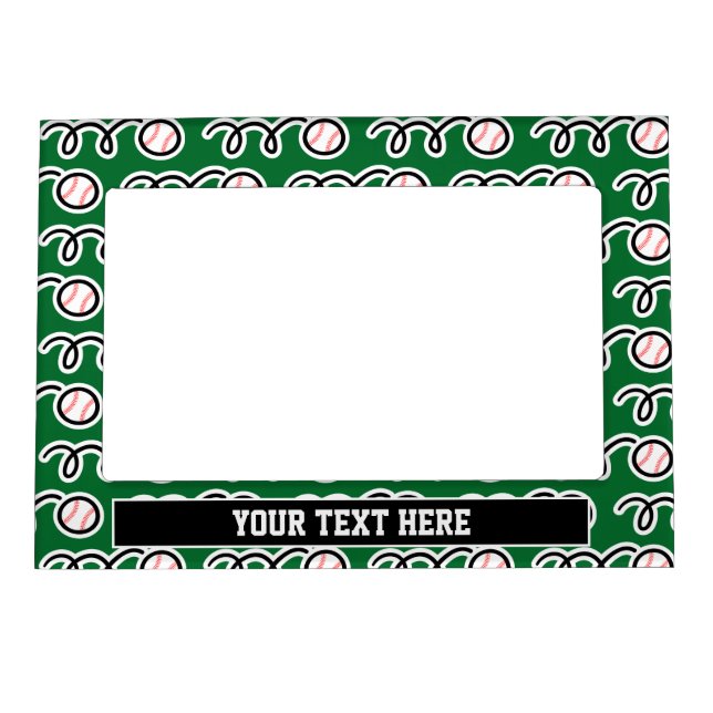 Custom baseball sports magnetic photo frame (Front)