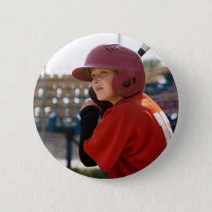 Custom  baseball Sports Photo boy  Button