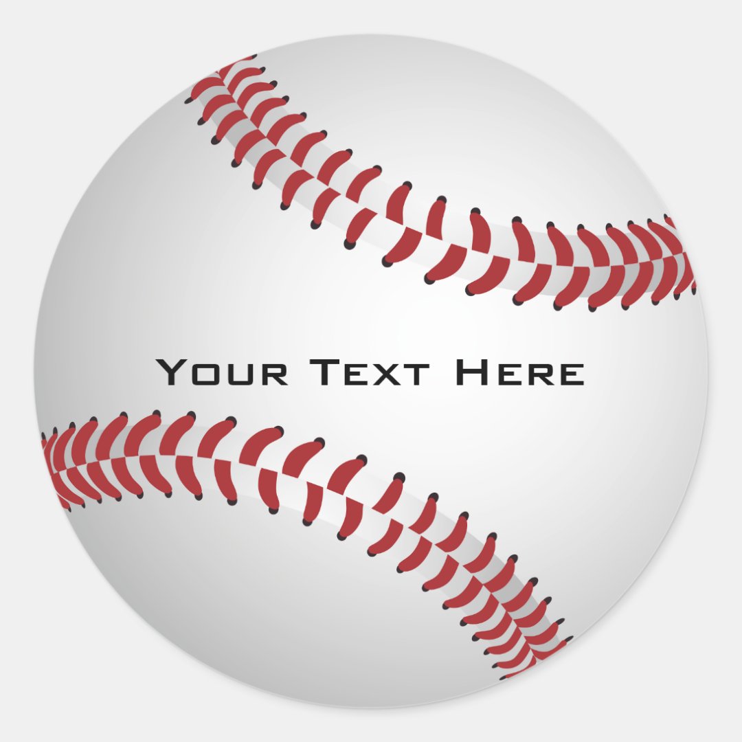 Custom Baseball Sticker | Zazzle