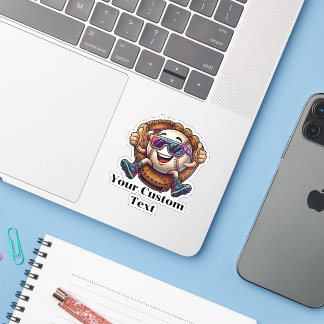 Custom Baseball Sticker, Funny Ballers Humor Gift Sticker
