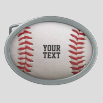 Custom Baseball Stitches & Leather Sports Graphic Belt Buckle