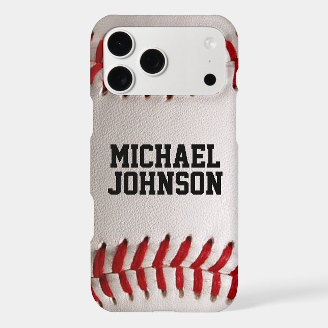 Custom Baseball Stitches & Leather Sports Graphic Case-Mate iPhone Case (Back)