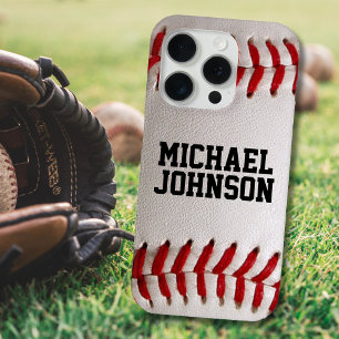 Custom Baseball Stitches & Leather Sports Graphic iPhone 16 Pro Max Case