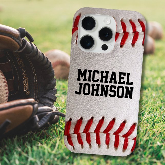Custom Baseball Stitches & Leather Sports Graphic Case-Mate iPhone Case (Creator Uploaded)