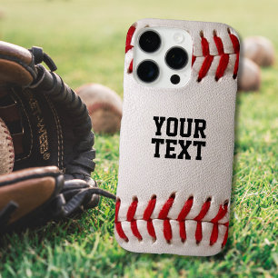 Custom Baseball Stitches & Leather Sports Graphic iPhone 15 Pro Case
