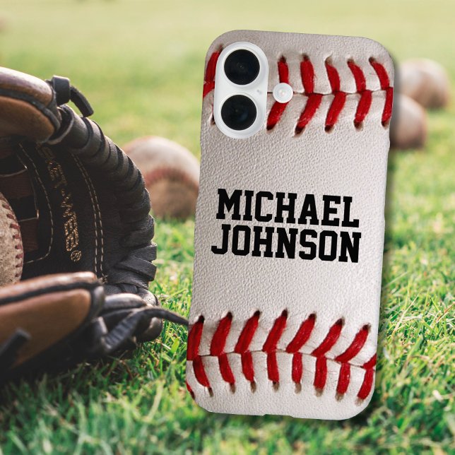 Custom Baseball Stitches & Leather Sports Graphic Case-Mate iPhone Case (Creator Uploaded)
