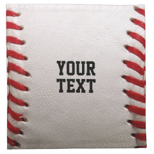 Custom Baseball Stitches & Leather Sports Graphic Cloth Napkin