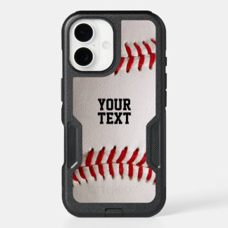 Custom Baseball Stitches & Leather Sports Graphic iPhone 16 Case