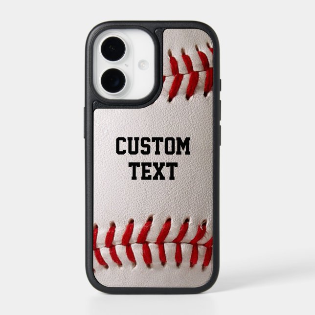 Custom Baseball Stitches & Leather Sports Graphic Otterbox iPhone Case (Back)