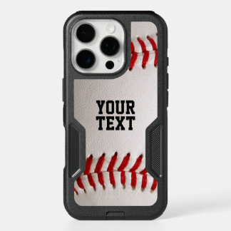Custom Baseball Stitches & Leather Sports Graphic iPhone 16 Pro Case