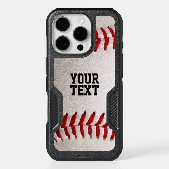 Custom Baseball Stitches & Leather Sports Graphic Otterbox iPhone Case (Back)