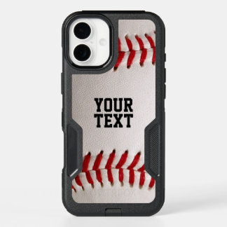 Custom Baseball Stitches & Leather Sports Graphic iPhone 16 Plus Case