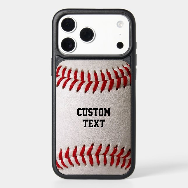 Custom Baseball Stitches & Leather Sports Graphic Otterbox iPhone Case (Back)