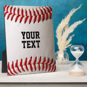 Custom Baseball Stitches & Leather Sports Graphic Plaque