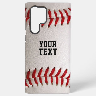 Custom Baseball Stitches & Leather Sports Graphic Samsung Galaxy S22 Ultra Case