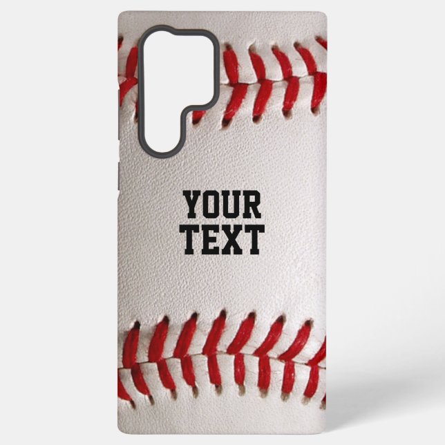 Custom Baseball Stitches & Leather Sports Graphic Samsung Galaxy Case (Back)
