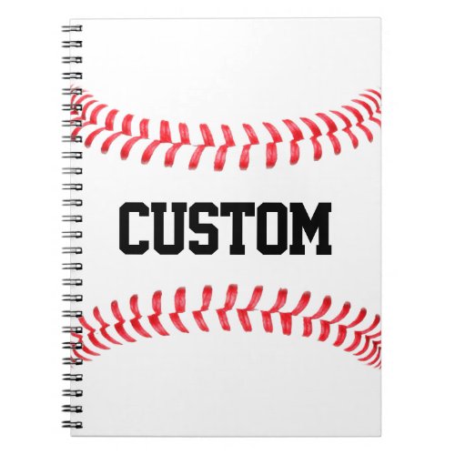 Custom Baseball Stitches Notebook