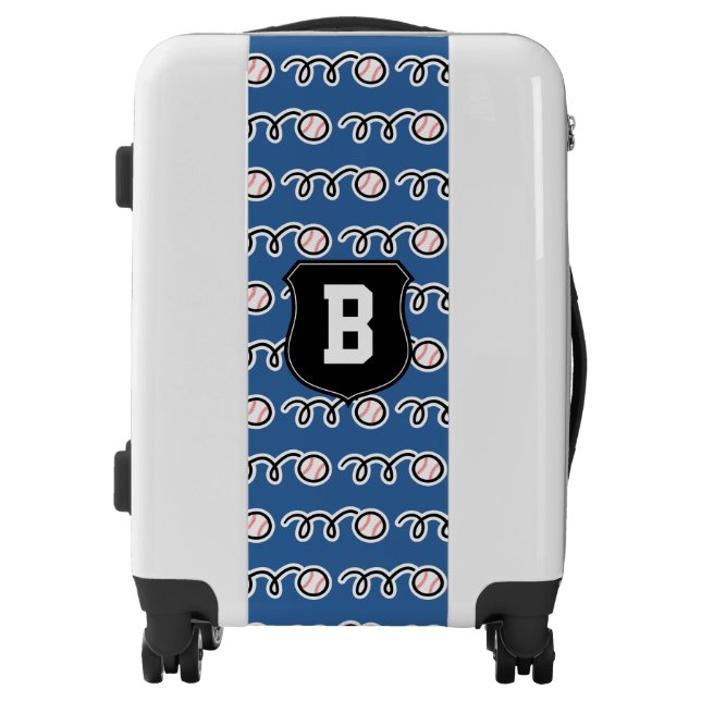 Custom baseball suitcase kid's sport luggage gift (Front)