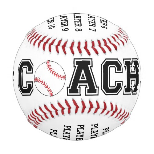 Custom baseball team coach ball makes a great gift