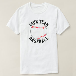 Custom Baseball Team Name, Player Name and Number T-Shirt