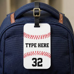 Custom Baseball Team Name Player Number Sports Bag Luggage Tag<br><div class="desc">Make your own customized baseball bag tags for baseball players, teams and fans! Just click "Personalize this template" and type your own baseball team name and baseball player jersey number in the custom text boxes. These are great for keeping baseball players' bat bags organized in the dugout and marking your...</div>