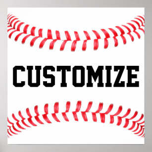 Custom Baseball Team or Player Name Poster