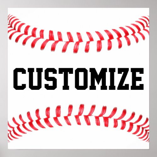 Custom Baseball Team or Player Name Poster
