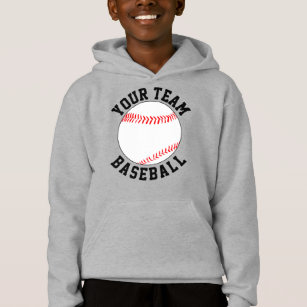 Custom Baseball Team, Player Name & Number Sports Hoodie