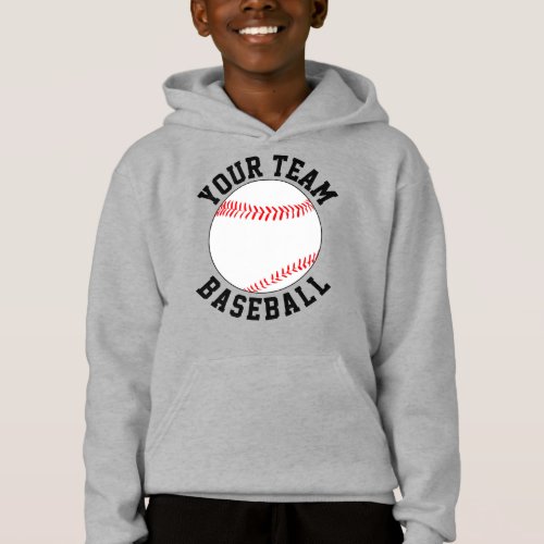 Custom Baseball Team Player Name  Number Sports Hoodie
