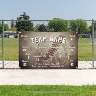 Custom Baseball Team Spirit Banner