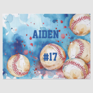 Custom Baseball Theme Party Tissue Paper