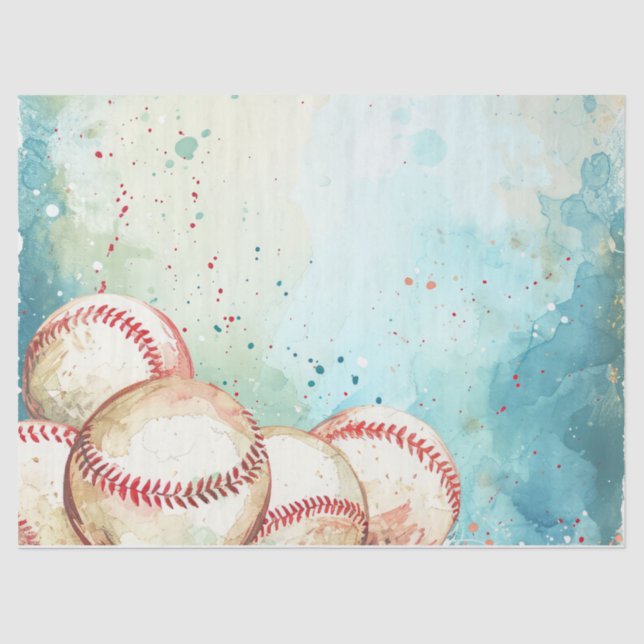 Custom Baseball Theme Party  Tissue Paper (Front)