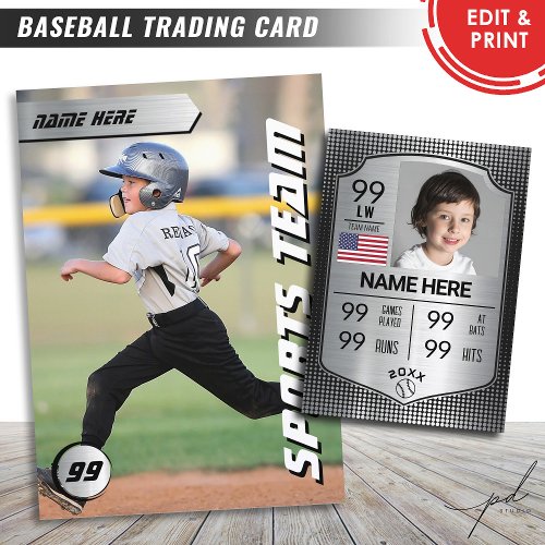 Custom Baseball Trading Card Baseball Shield Card 