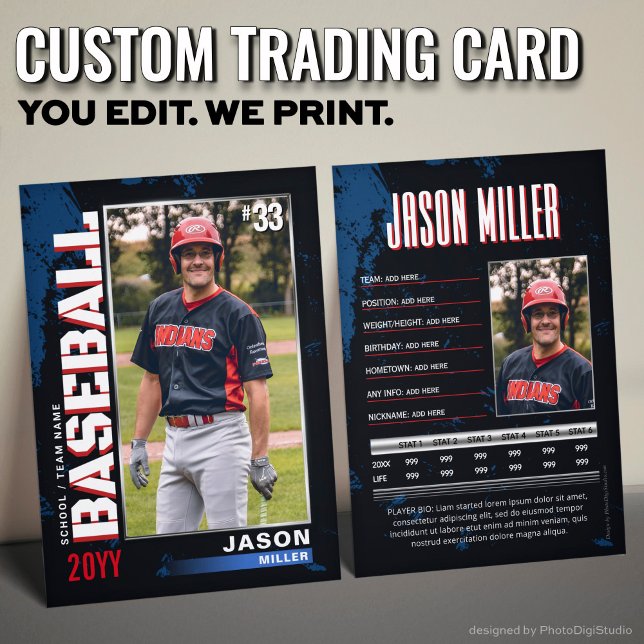 Custom Baseball Trading Card PRO Player Stats Card (Custom Baseball Trading Card PRO Player Stats Card)