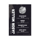 Custom Baseball Trading Card, Silver Ball Player