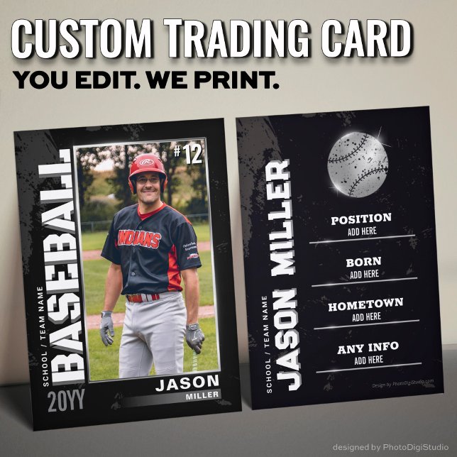 Custom Baseball Trading Card, Silver Ball Player Calling Card (Custom Baseball Trading Card, Baseball Silver Ball Player Card)