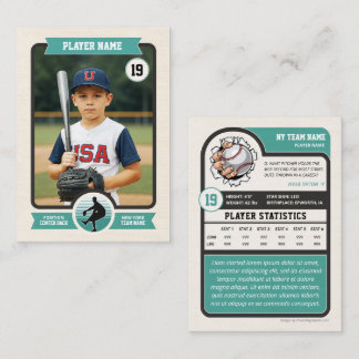 Custom Baseball Trading Card, Vintage Player Card