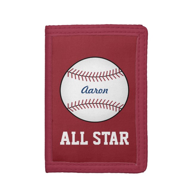 Custom Baseball Wallet Gift (Front Vertical)