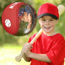 Custom Baseball with Name Number Photo Kids