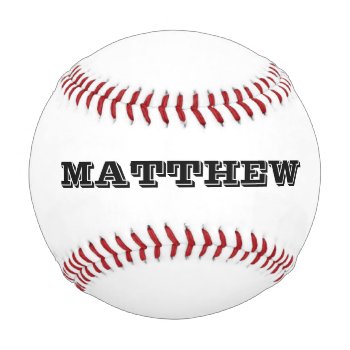 Custom baseball with personalizable name or slogan
