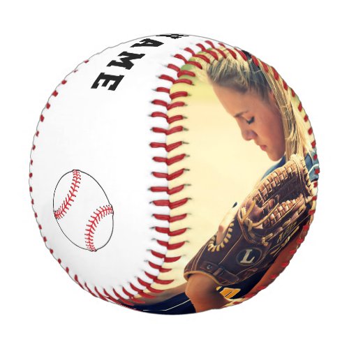 Custom Baseball with Team Name Number Photo - Custom Baseball with Team Name Number Photo. This custom and personalized baseball is a perfect gift for softball players, teammates, coach, your friends and family. Personalize it with your photo, team name, your name, your number and the year. Great keepsake to remember your favorite sport. 