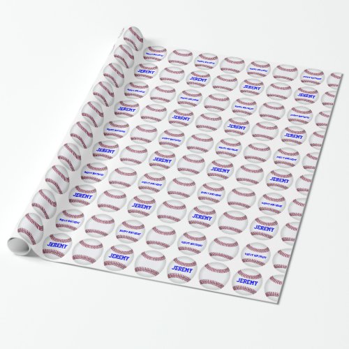 Custom Baseball Wrapping Paper