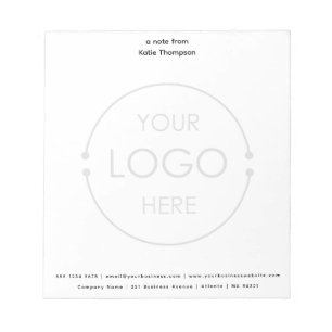 Custom Basic Business Logo Background & Name Notepad