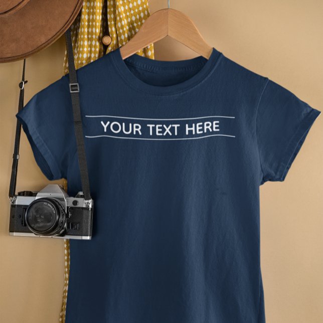 Custom Basic Dark Navy Blue Add Your Text Women's T-Shirt (Custom Basic Dark Navy Blue Add Your Text Women's T-Shirt)
