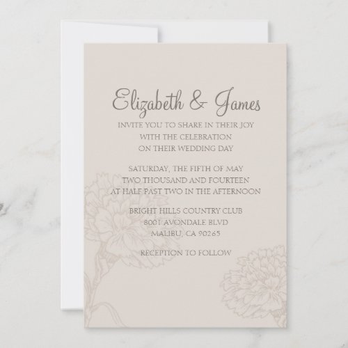 Custom Basic Modern Wedding Invitations