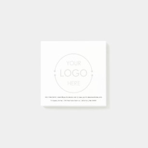 Custom Basic Opaque Business Logo Background Post-it Notes
